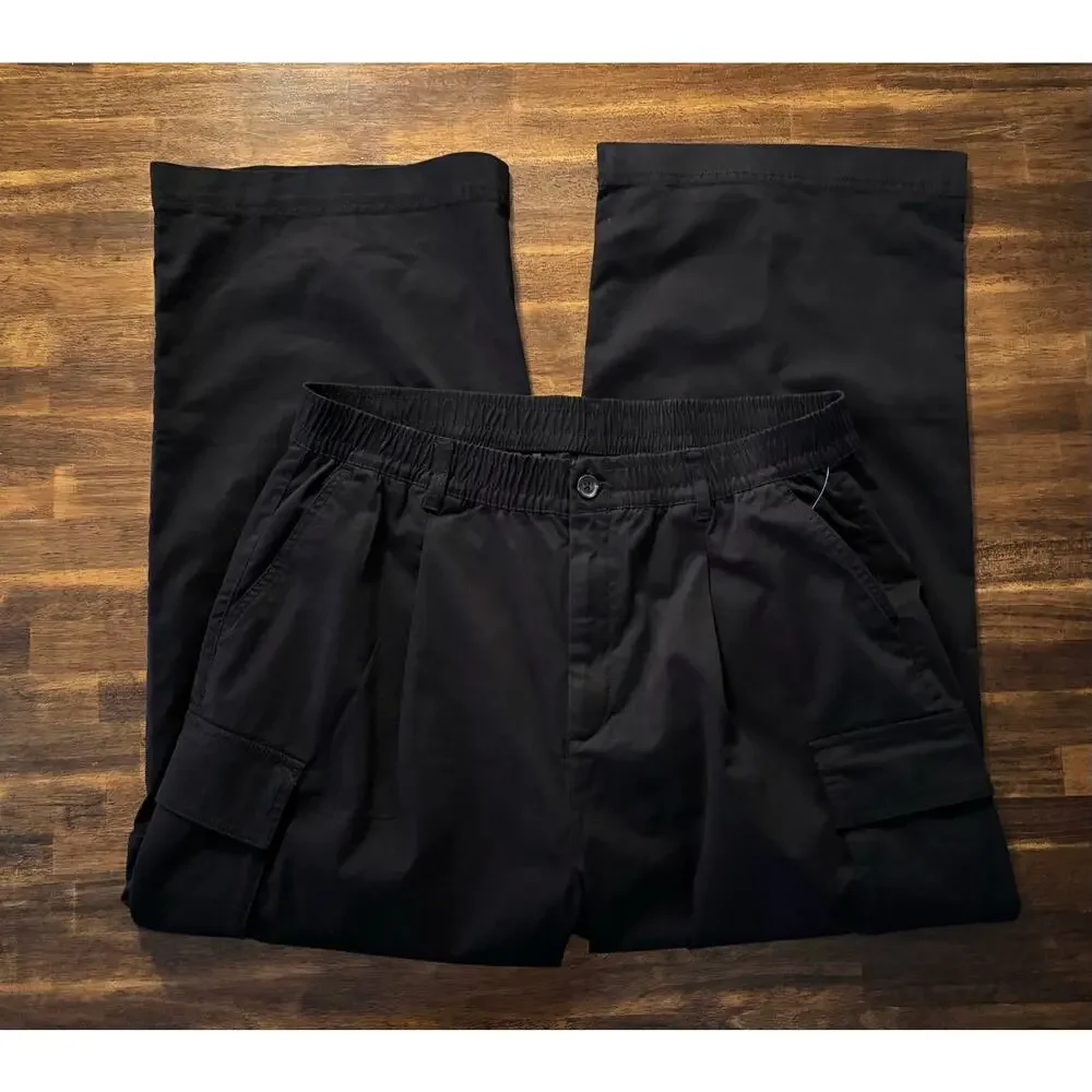Old Navy Women’s XL 36 x 29 Pants Cargo Wide Leg Cotton Stretch Twill High Rise